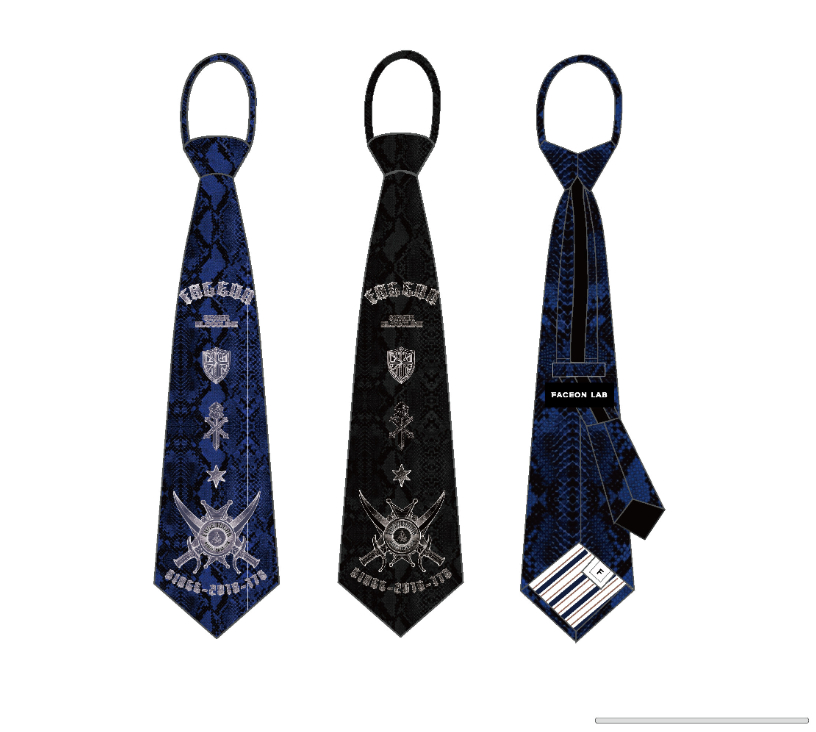 Original Design Royal Knight Non-Necktie Embroidered Twill Zipper Celebrity-Style Tie photo 4