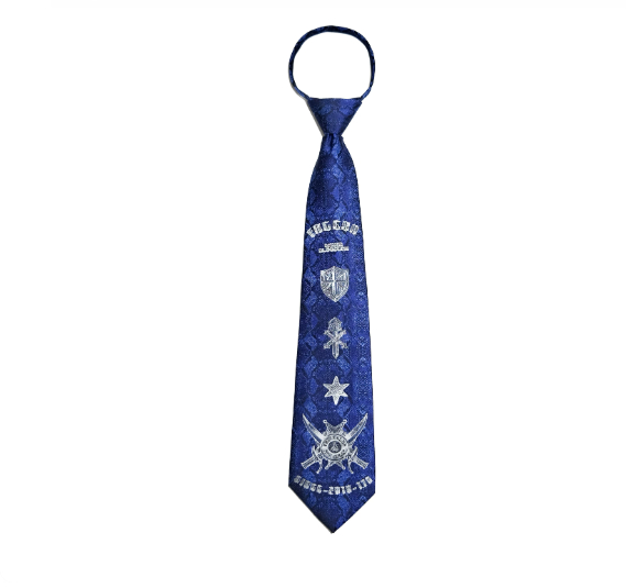 Original Design Royal Knight Non-Necktie Embroidered Twill Zipper Celebrity-Style Tie photo 3