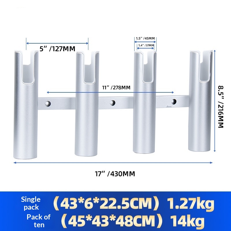 Portable Aluminum Alloy Marine Fixed Fishing Rod Holder photo 5