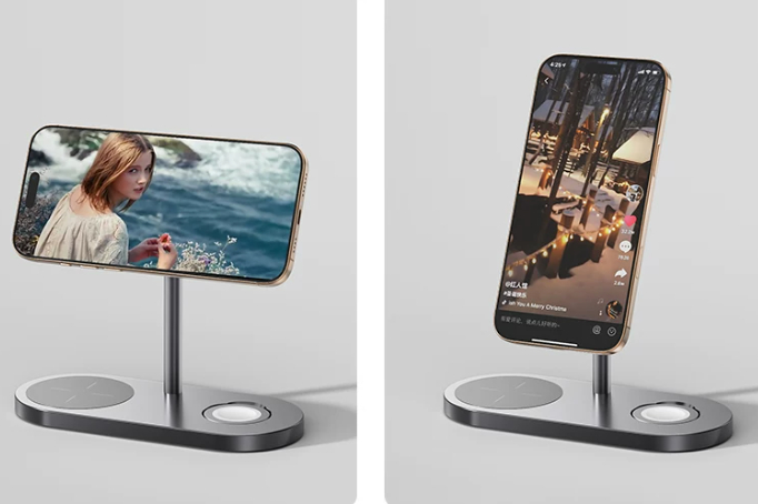 3-in-1 Wireless Charger Magnetic Desktop Charging Station Stand photo 6