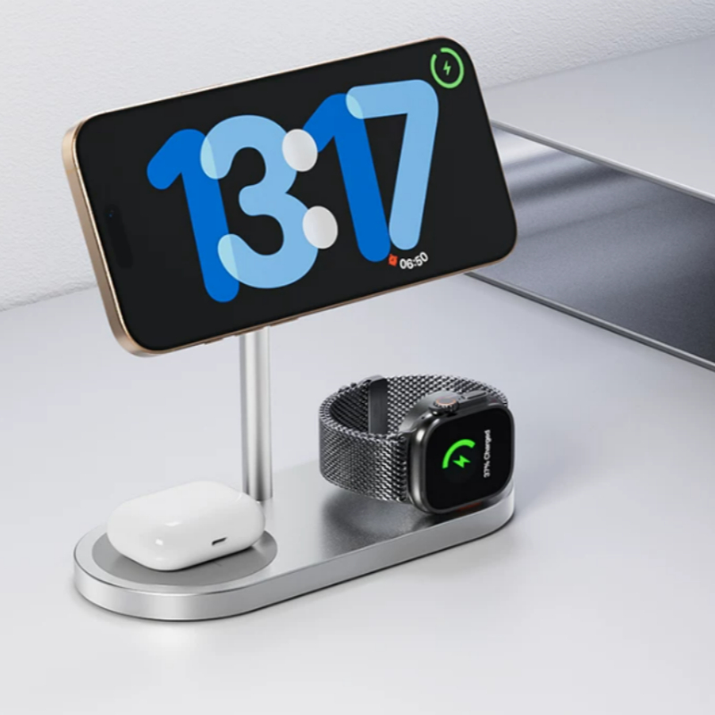3-in-1 Wireless Charger Magnetic Desktop Charging Station Stand photo 1