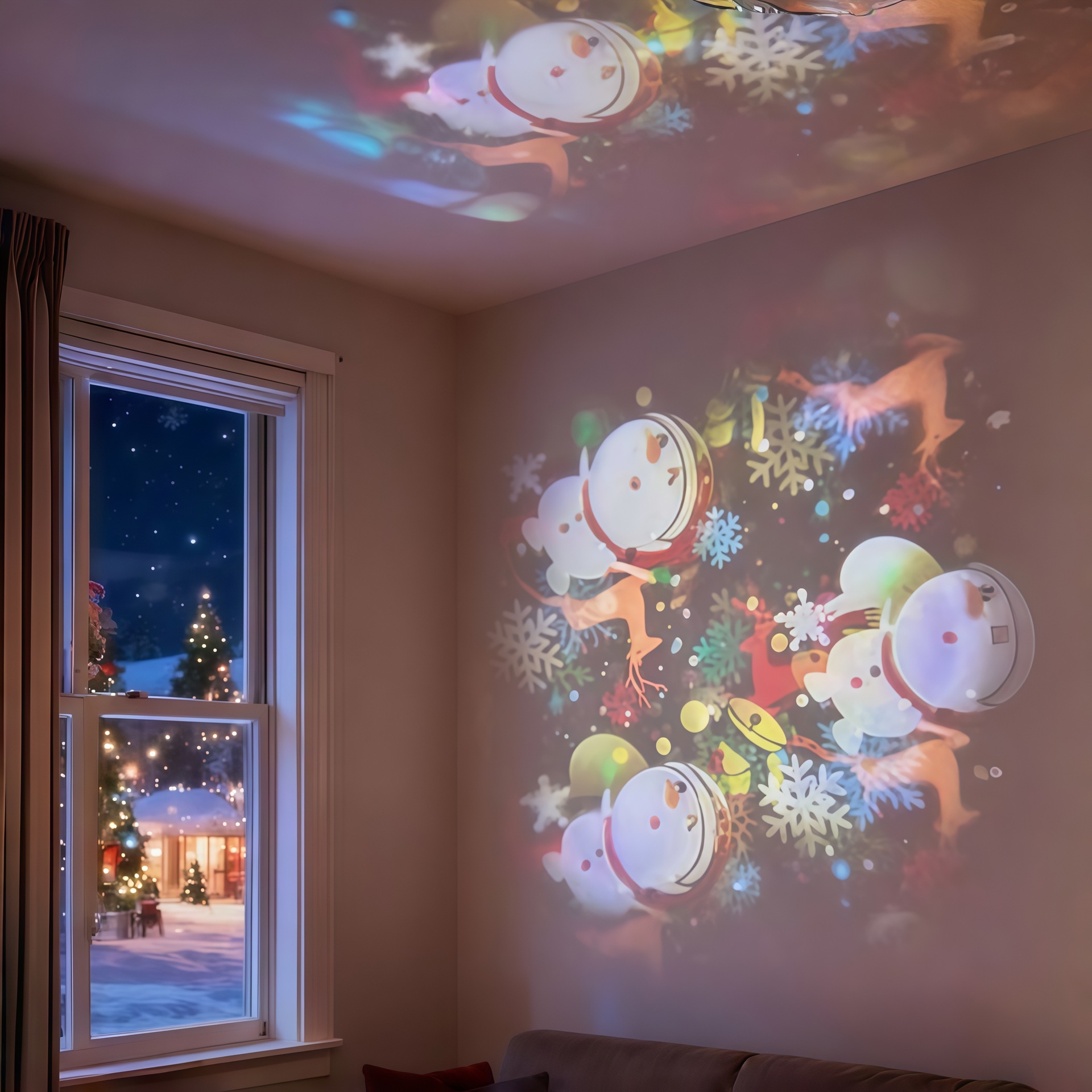 LED Christmas Snowflake Projection Light photo 7