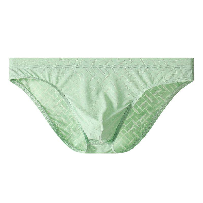 Mens Ice-silk Transparent Briefs Thin Low-rise Sexy photo 5