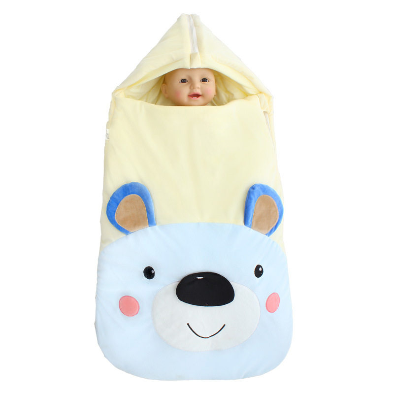 Embracing Autumn And Winter Thick Baby Anti-kick Blanket For Going Out Sleeping Bag photo 6