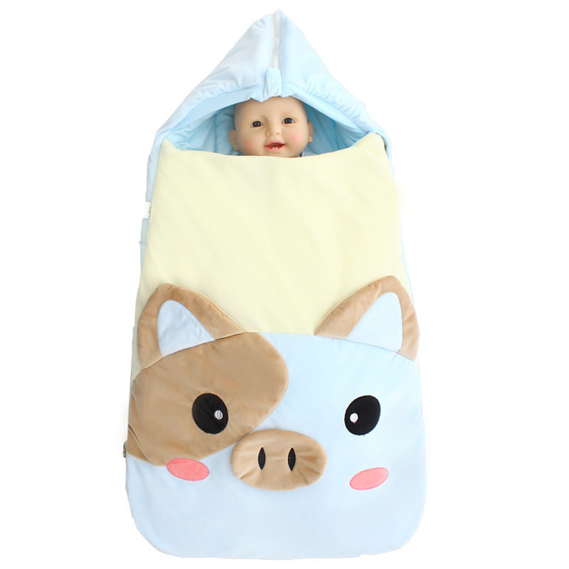 Embracing Autumn And Winter Thick Baby Anti-kick Blanket For Going Out Sleeping Bag photo 4