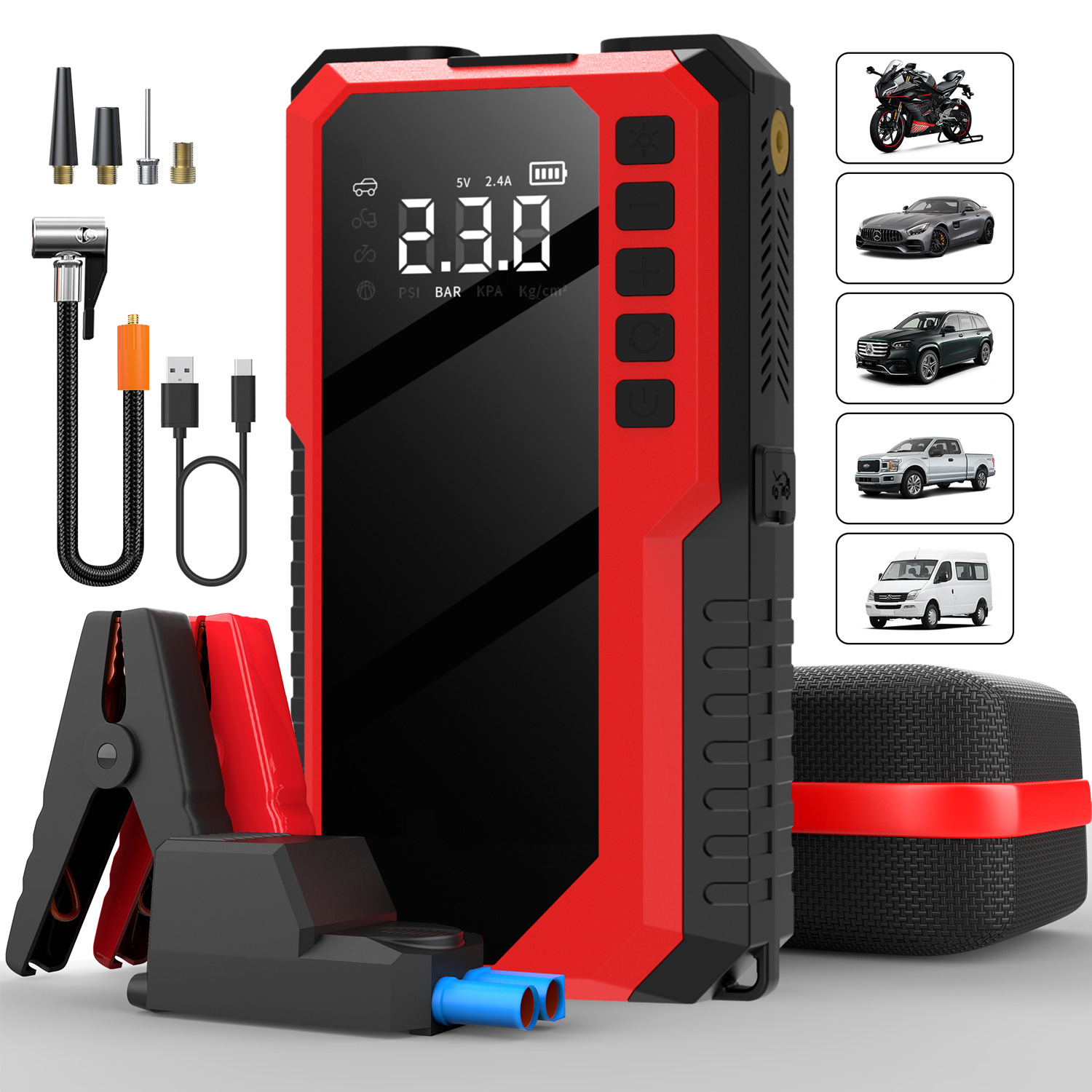 Automobile Emergency Starting Power Supply 12V Start-up And Inflation Integration photo 5