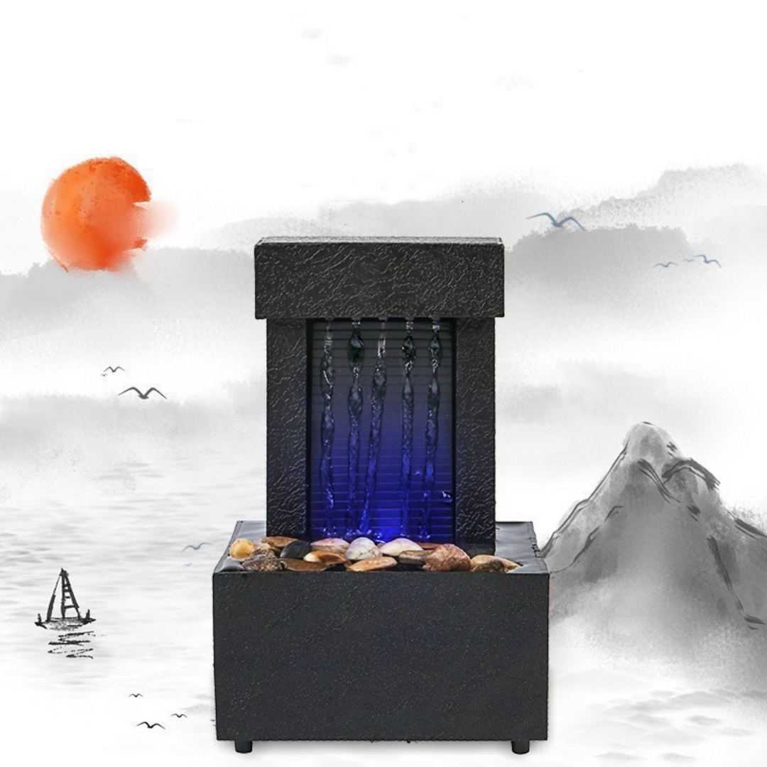 Living Room Home Desktop Small Fountain Water Feature Ornament Decorations photo 1