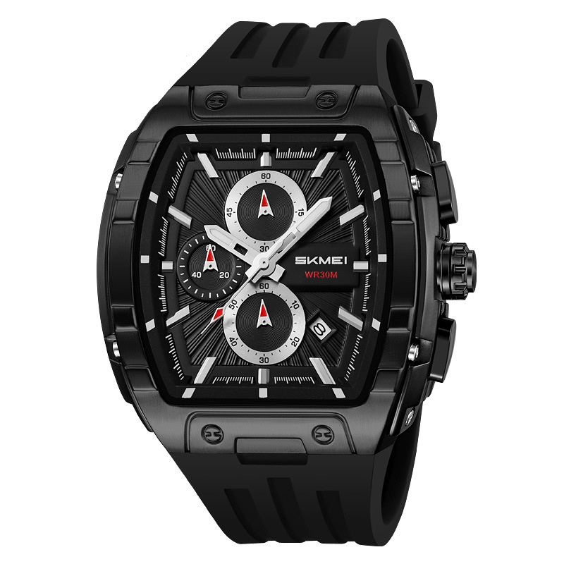 Shishi Mei Multi-function Chronograph Three-hand Watch Barrel-shaped Quartz Mens Watch photo 5