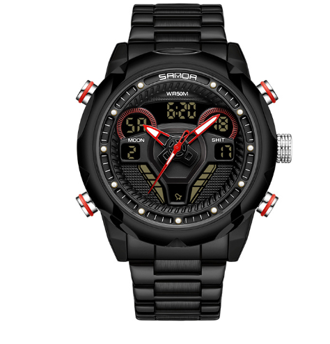 Mens Watch Fashionable Luminous Waterproof Alarm Clock Electronic photo 2