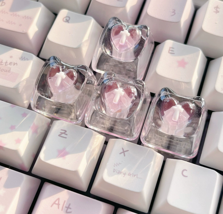 Love-themed Translucent Nail Gel Personalized Keycaps photo 3
