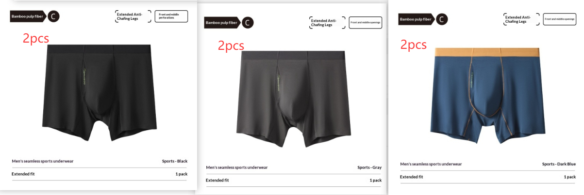 Mens Bamboo Pulp Fiber Extended-length Athletic Underwear photo 4