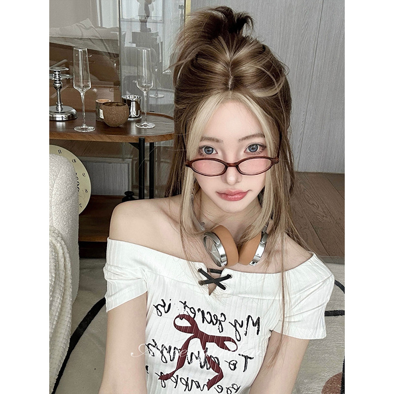 Rose Intranet High-Temperature Silk Synthetic Full-Hair Wig photo 4