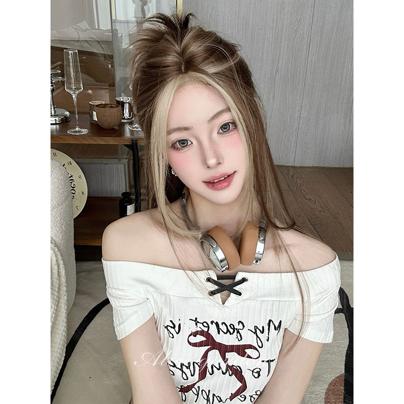 Rose Intranet High-Temperature Silk Synthetic Full-Hair Wig photo 6