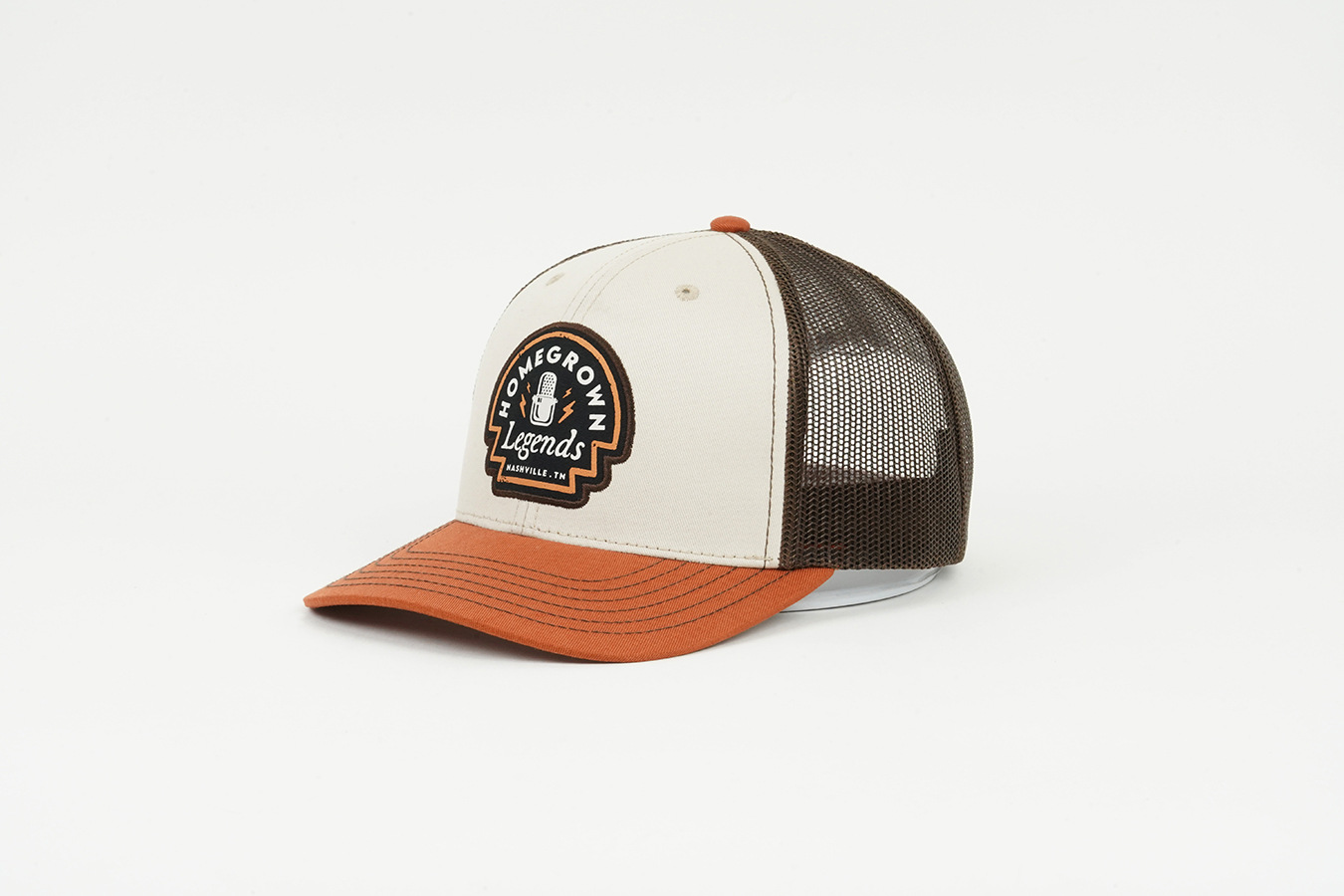 Trucker Cap With Custom Vintage Color-block Mesh Hat photo 3