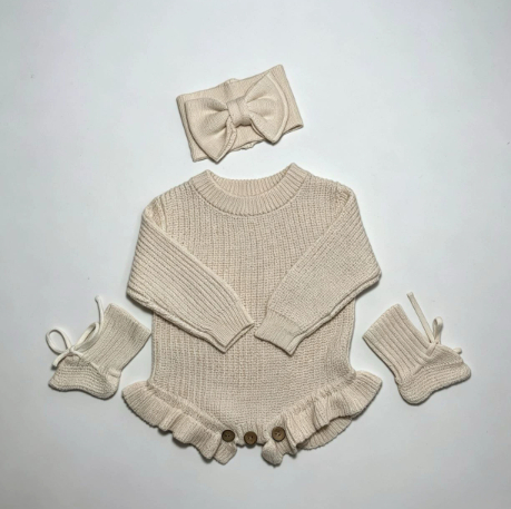 Pure Cotton Embroidery Newborn Long-sleeved Jumpsuit photo 8