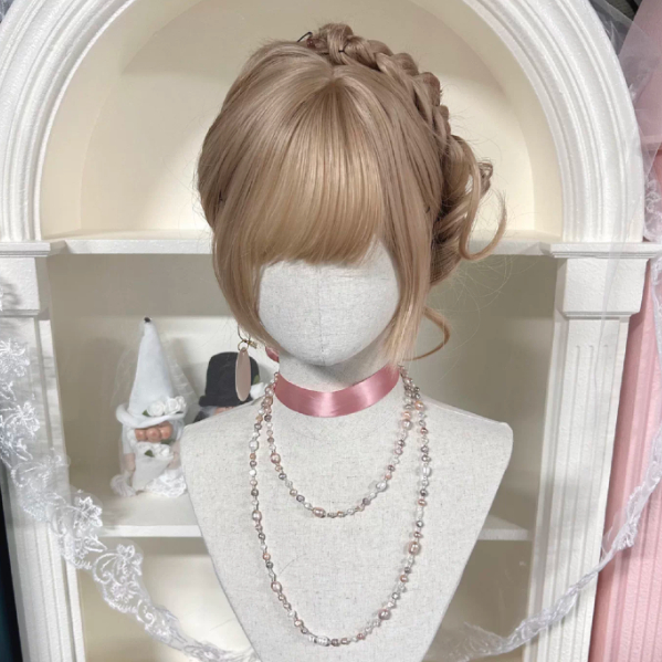 Custom Braided Wig Sweet-girl Style Full-head Wig With Side-updo photo 1