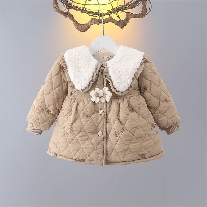 New Stylish Cotton-padded Coat For Baby Girls Childrens Quilted Winter Wear photo 2