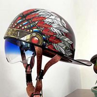 Winter Japanese-style Retro Scooter Half-helmetpeanut Helmet photo 3