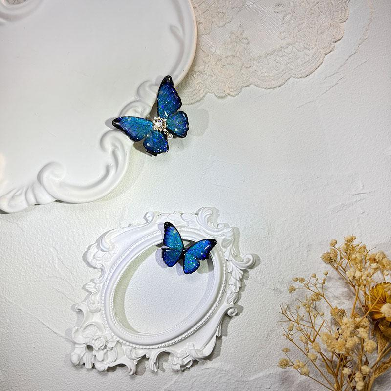 Dark Blue Three-dimensional Butterfly Hair Clip photo 1