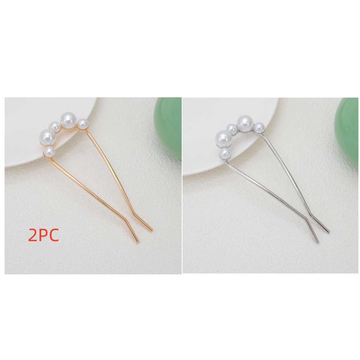 Fashion All-match Simple Pearl U-shaped Hair Clasp photo 8