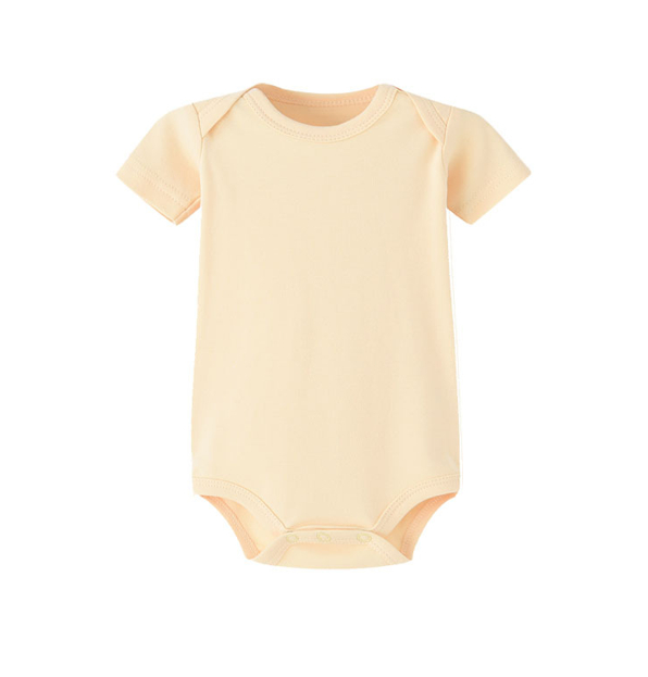 Summer Triangle Solid Color Short-sleeved One-piece Romper photo 3