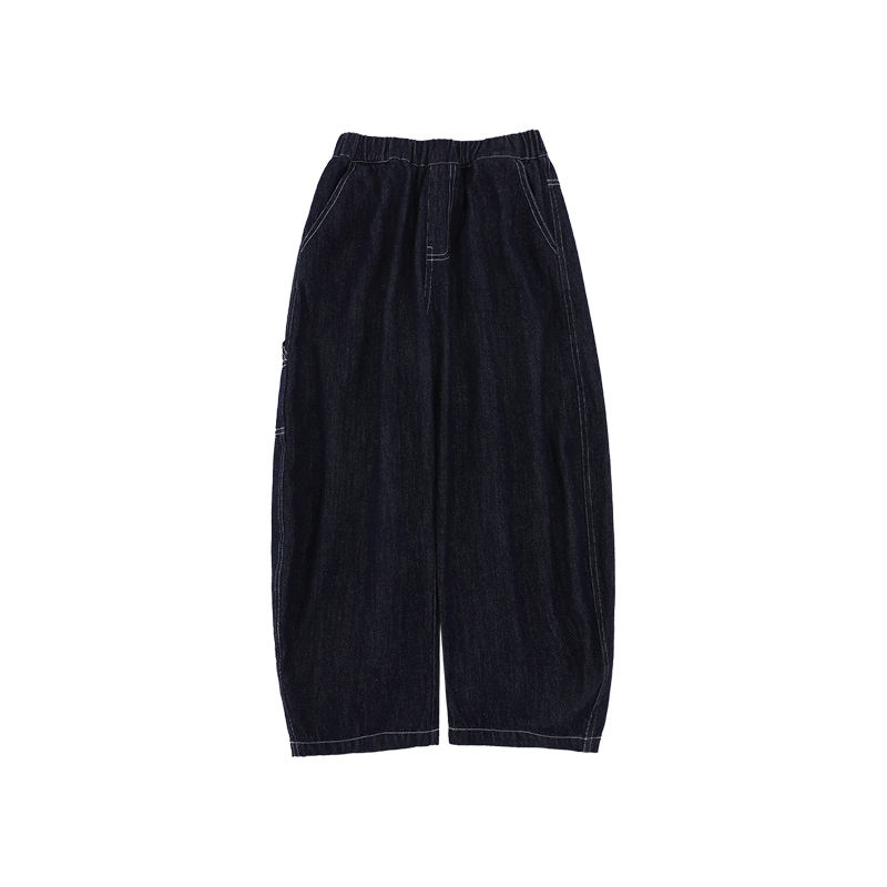 Boys Relaxed-fit Utility Denim Wide-leg Pants, With A Multi-pocket Design photo 3