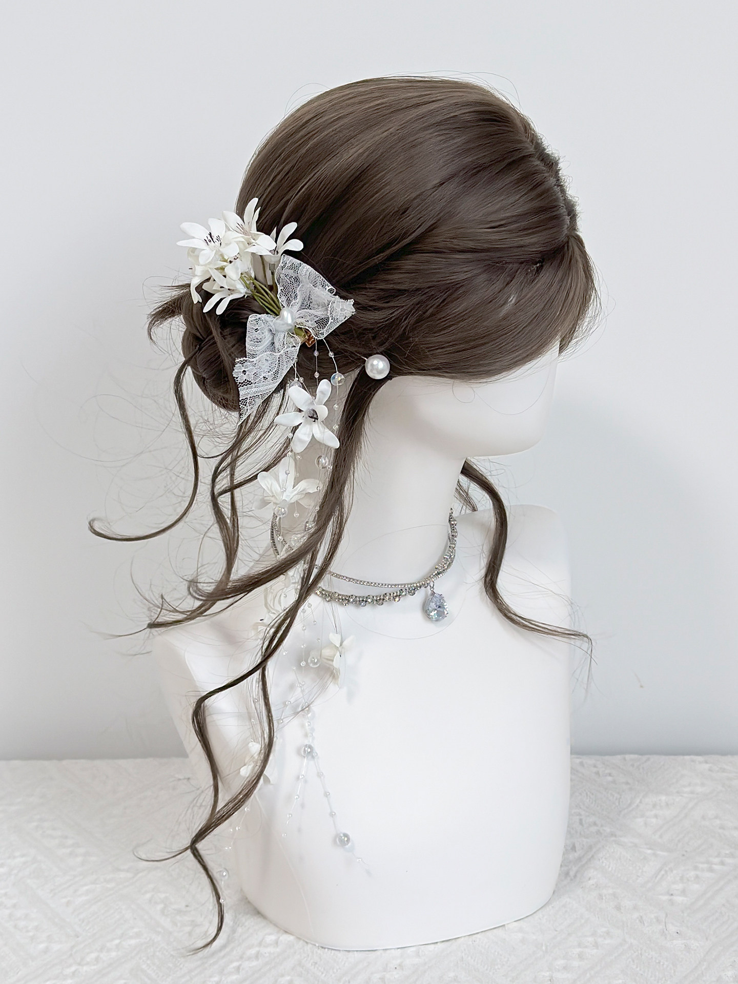 Ash-brown Wig Womens Long Curly Hair photo 5