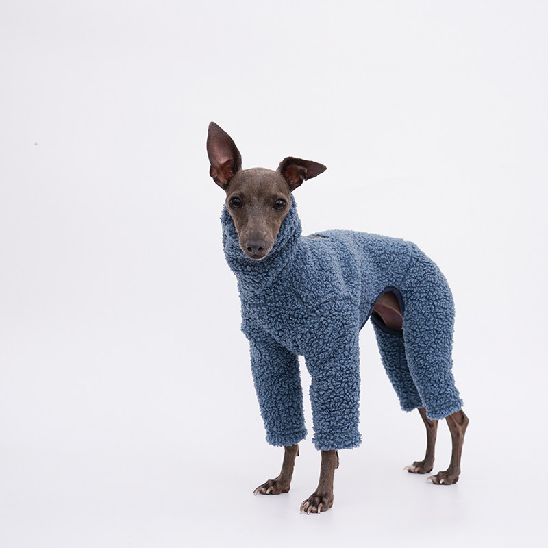 Extra-thick Double-sided Teddy-fleece Warm Winter Four-legged Jumpsuit photo 2