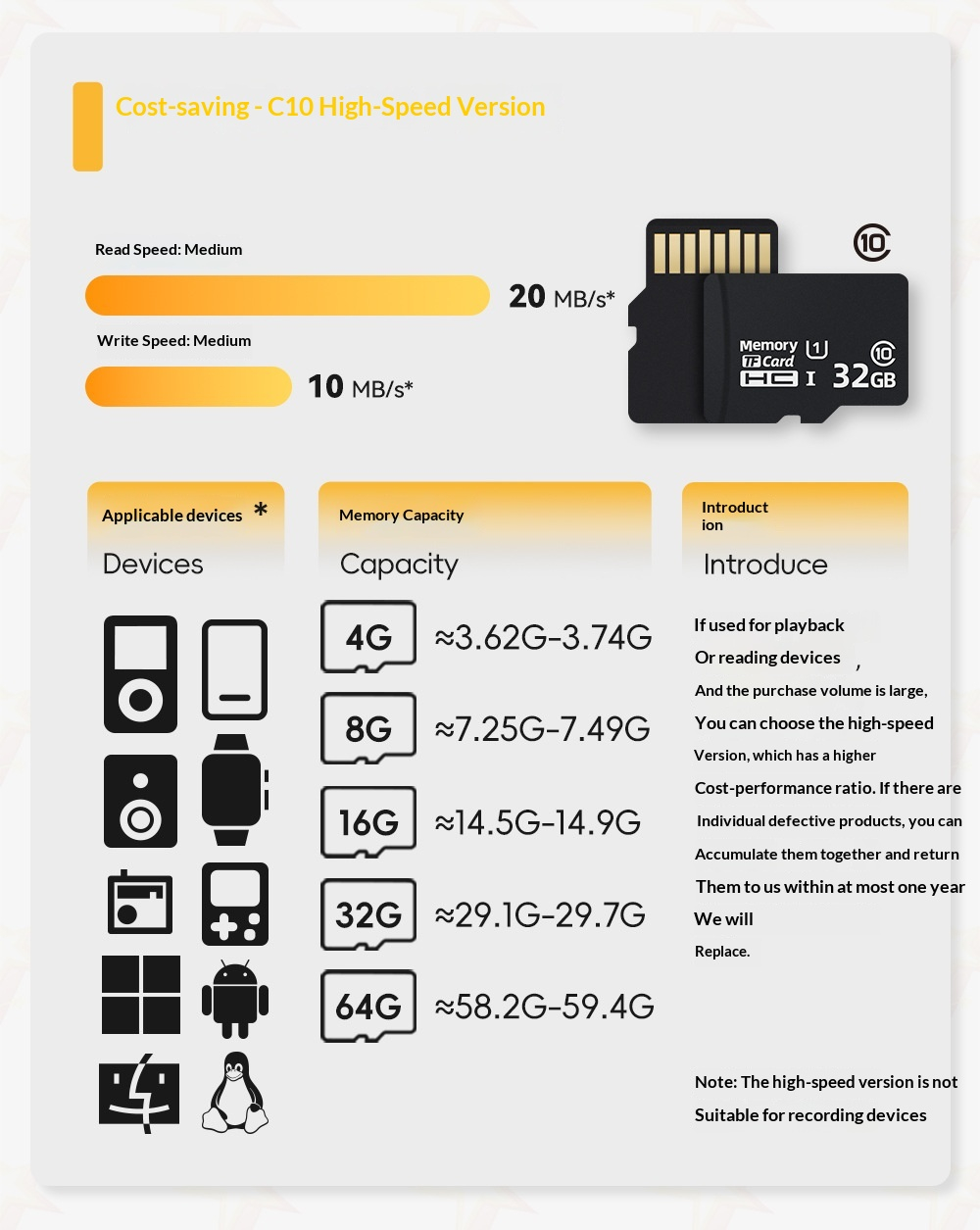 Surveillance Memory Card Wholesale 64GB High-speed Readwrite, 32GB Dashcam photo 3
