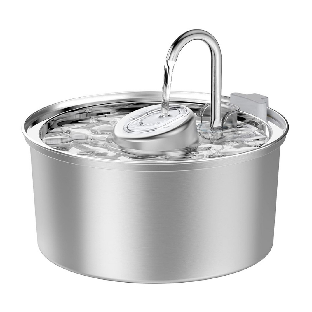 All Stainless Steel Pet Water Dispenser Round Runway Type Large Capacity Dogs And Cats Water Dispenser photo 5