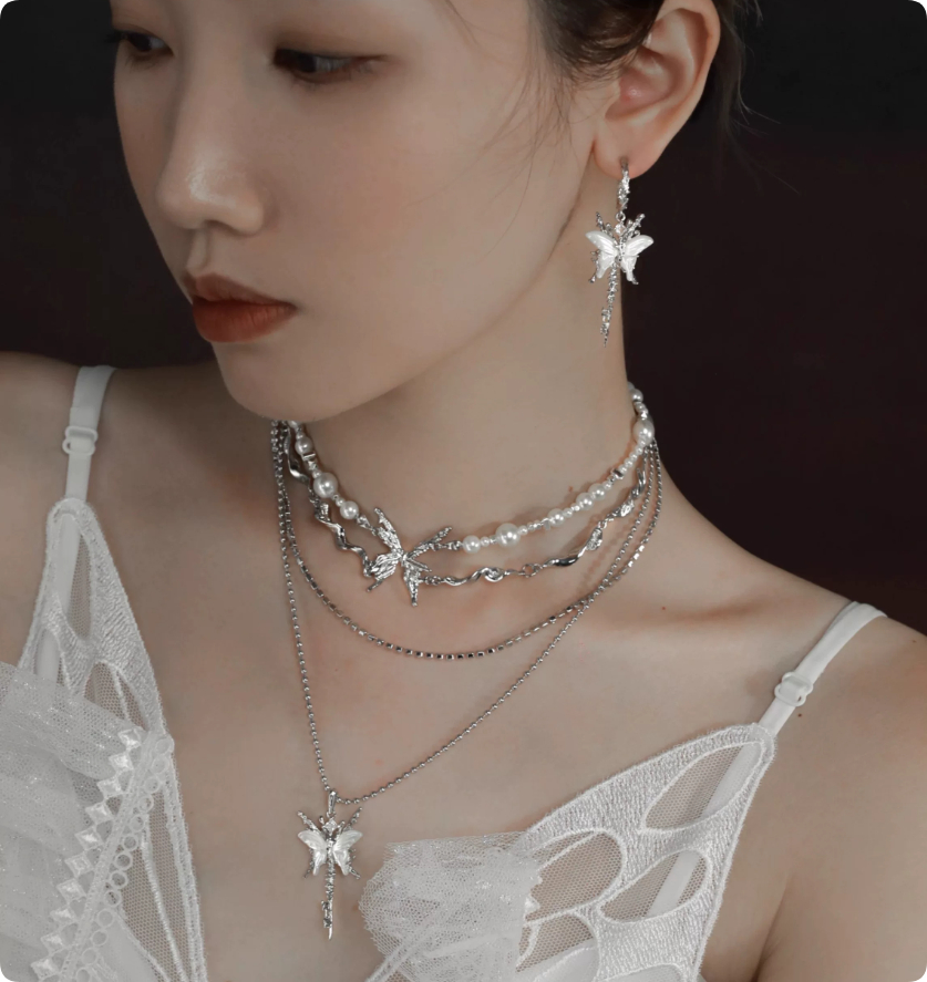 Butterfly Tassel Earrings With 925 Silver Hooks photo 5