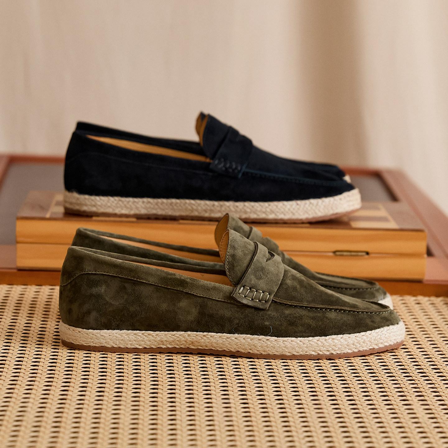 Retro Sheepskin Slip-on Mens Loafers photo 4