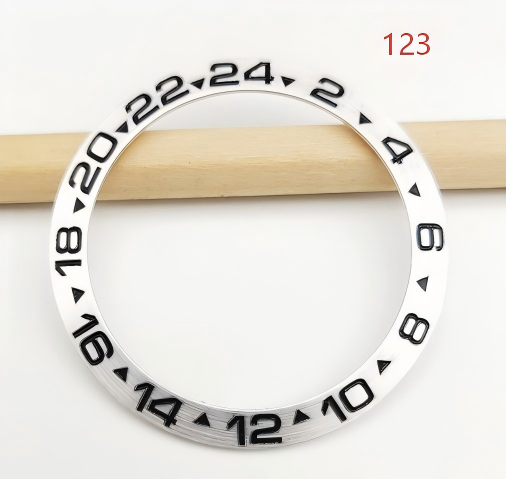 Watch Accessory 38mm Silver Bezel, Replacement For The Black And Green Submariner Case, Outer Bezel Ring photo 3