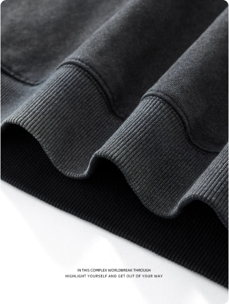 Mens Loose-Fit Sweatshirt With Dragon Embroidery And Round Neck photo 2