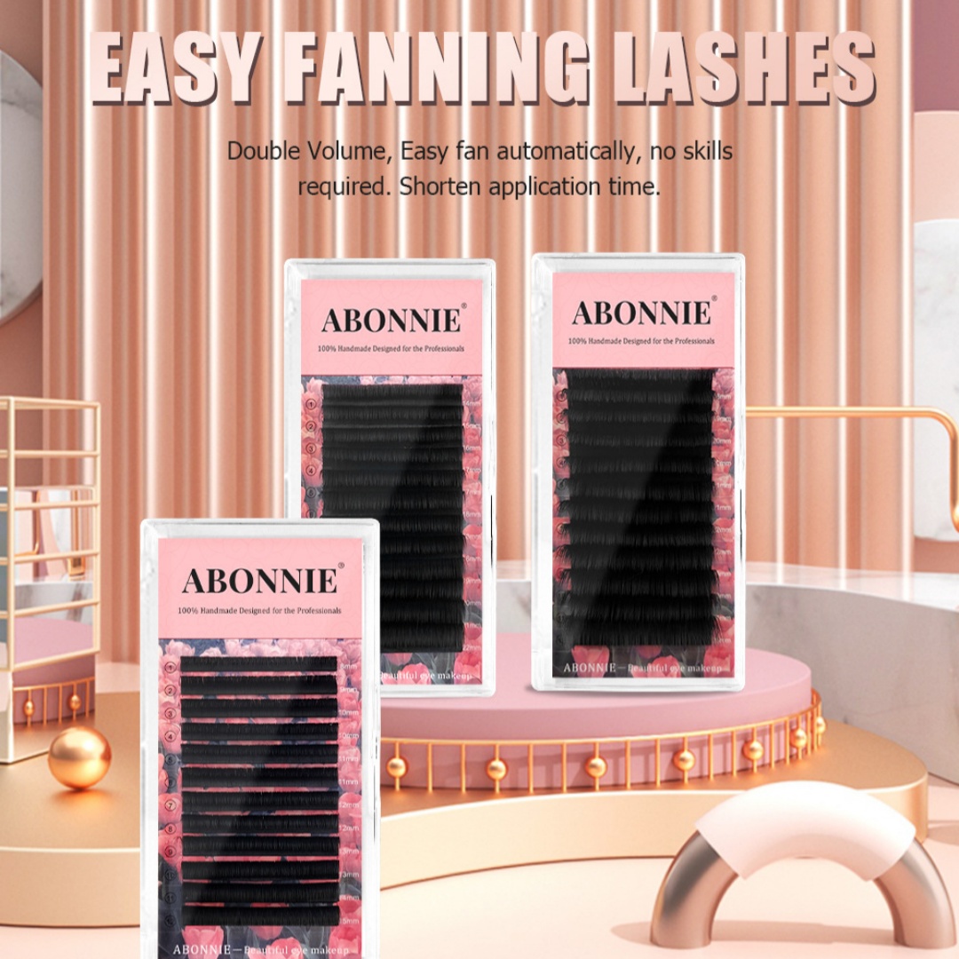 18-25mm Easy Fan Lashes Cashmere Matte Fast Bloom Eyelash photo 1