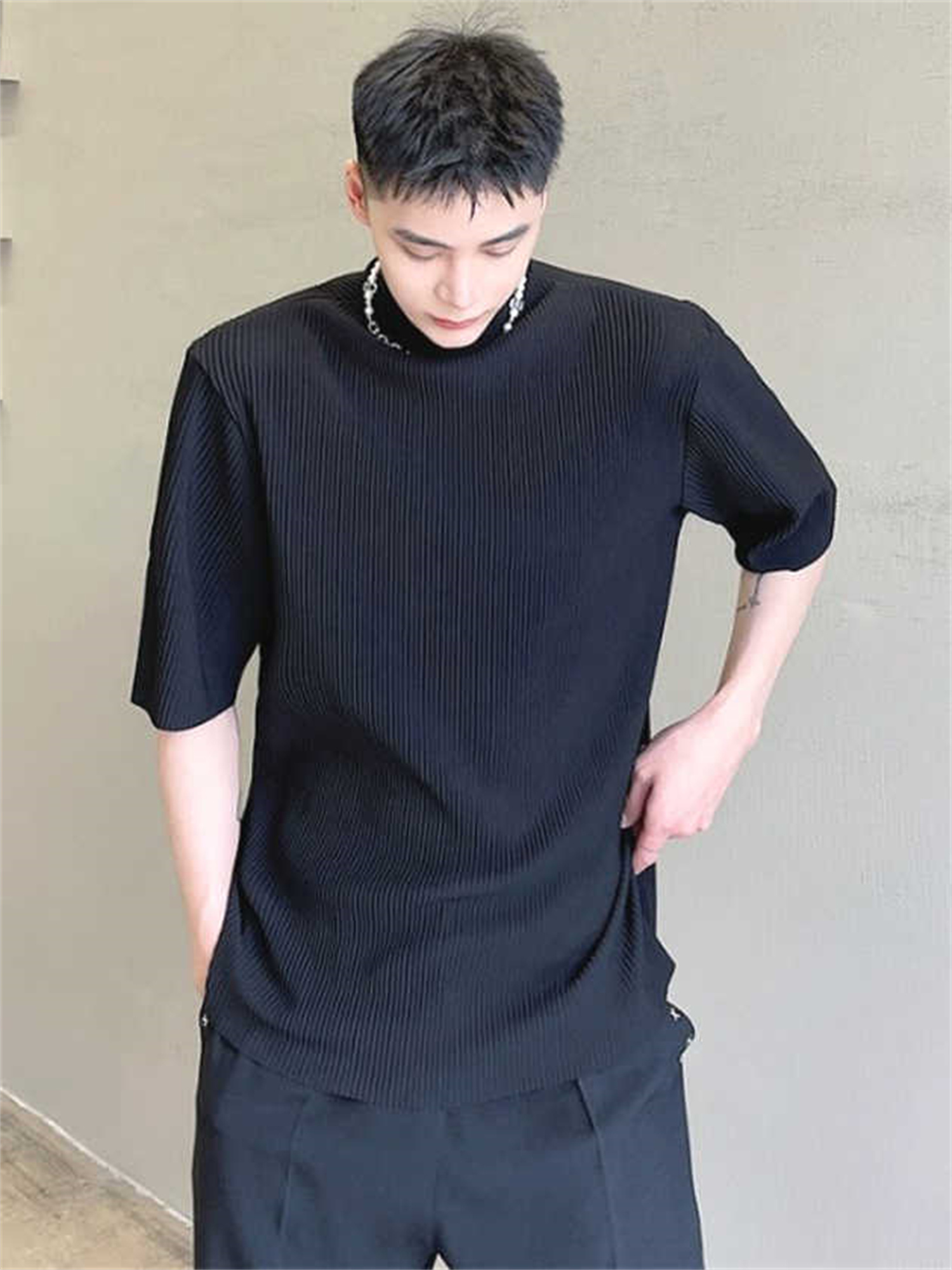 Abstinence Is A Semi-high Collar T-shirt Man photo 3