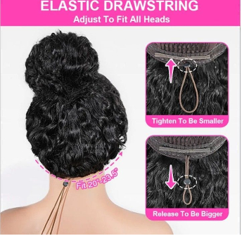 26 inch Deep Wave Wear Go Wig 7x5 HD Lace Closure 180% Draw String Glueless Wig photo 3