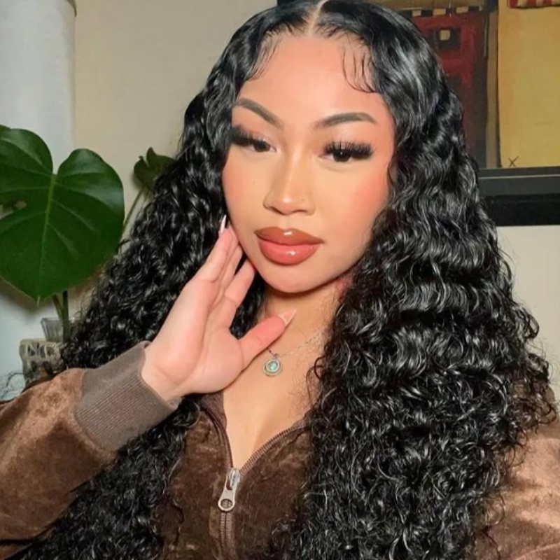 26inch Pre-Bleached Water Wave Wear Go Wig 7x5 HD Lace Closure Density Glueless Wig photo 1