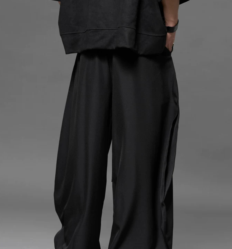 Silhouette Wide-Leg Trousers With Curved Blade Design photo 4