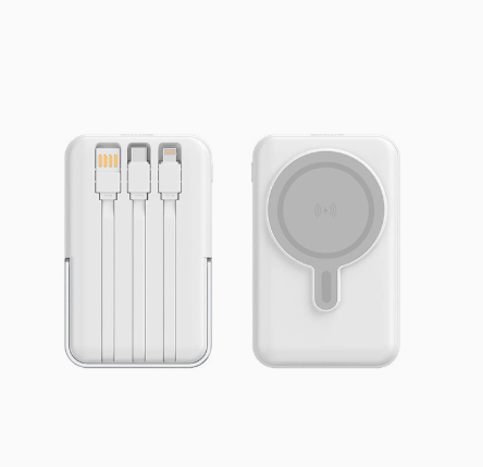 15W Wireless Magnetic Charging BankSuperfast Charging With Built-in Cable Portable Power Source photo 5