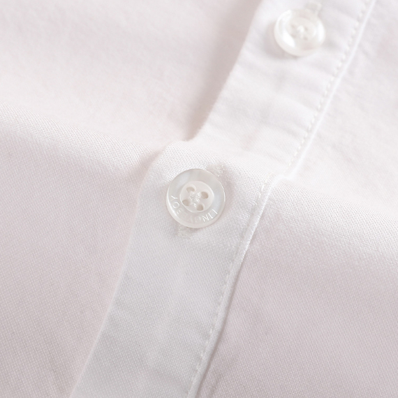 Cotton Long-sleeved White Shirt For Boys And Girls photo 6