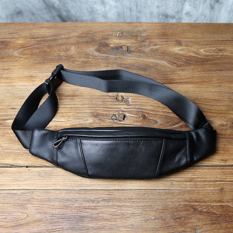 Genuine Leather Mens Chest Bag First-layer Cowhide Shoulder And Crossbody Bag photo 2