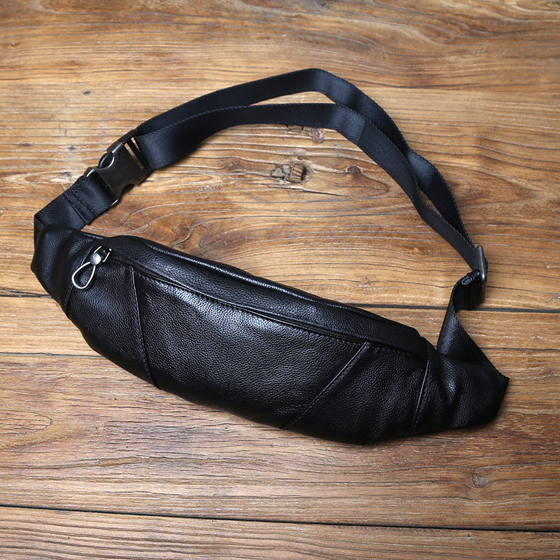 Genuine Leather Mens Chest Bag First-layer Cowhide Shoulder And Crossbody Bag photo 5