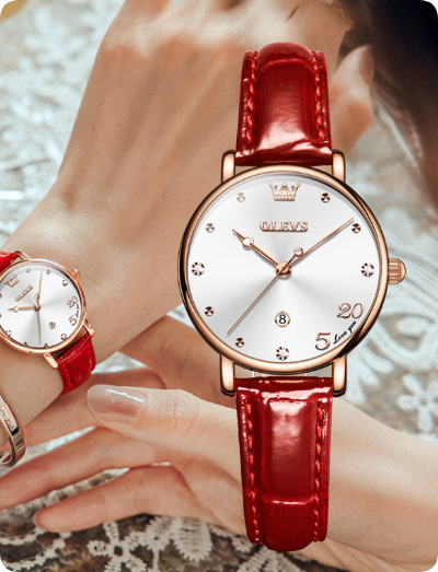 Trendy Quartz Watch With A Small Green Dial Minimalist Leather Strap photo 2