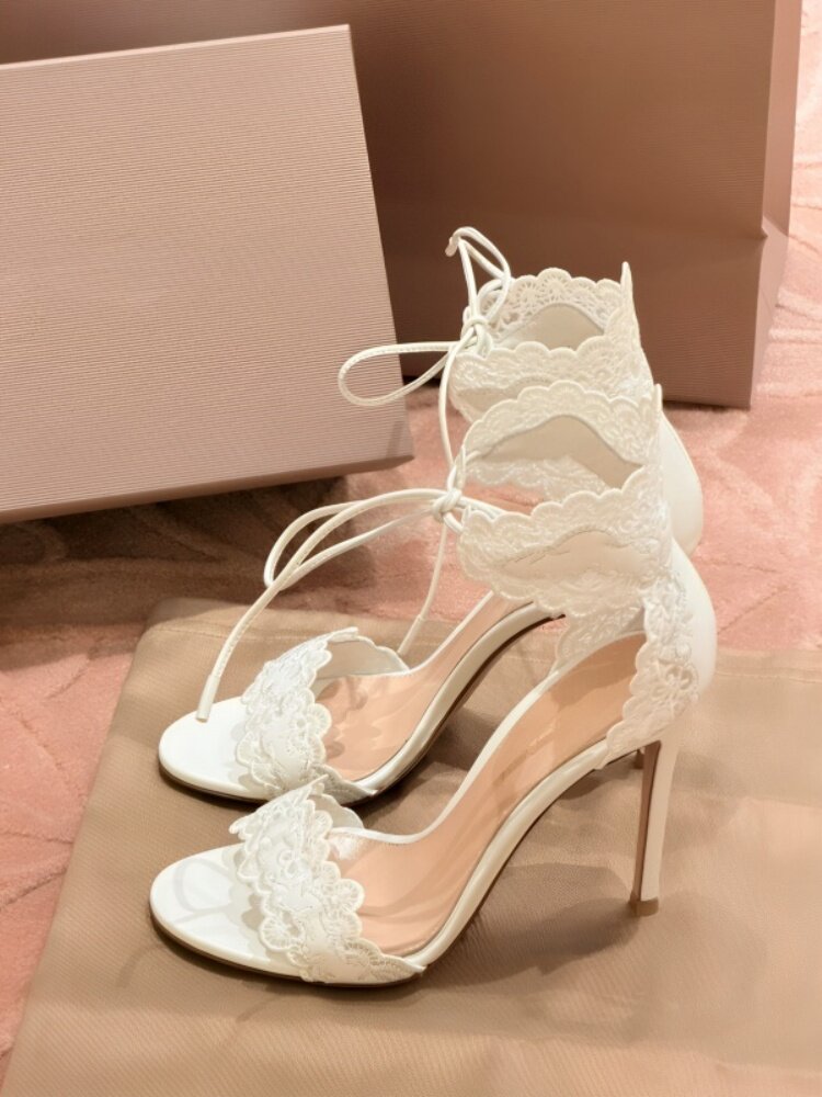 Lace-strap Stiletto Sandals, Women's High Heels photo 4