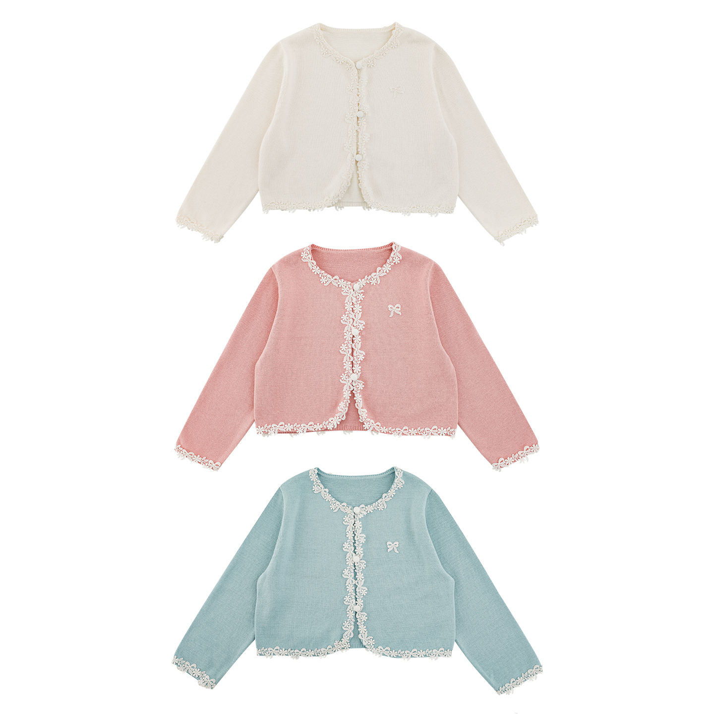 Sweet Girl Bow-Knot Embroidered Sweater photo 5