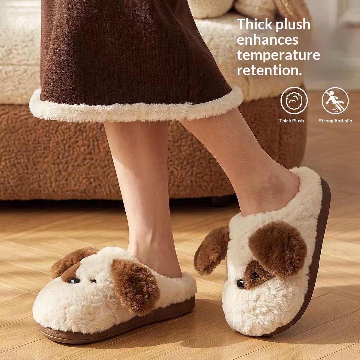 Women's Cotton Slippers Winter Warmth photo 3