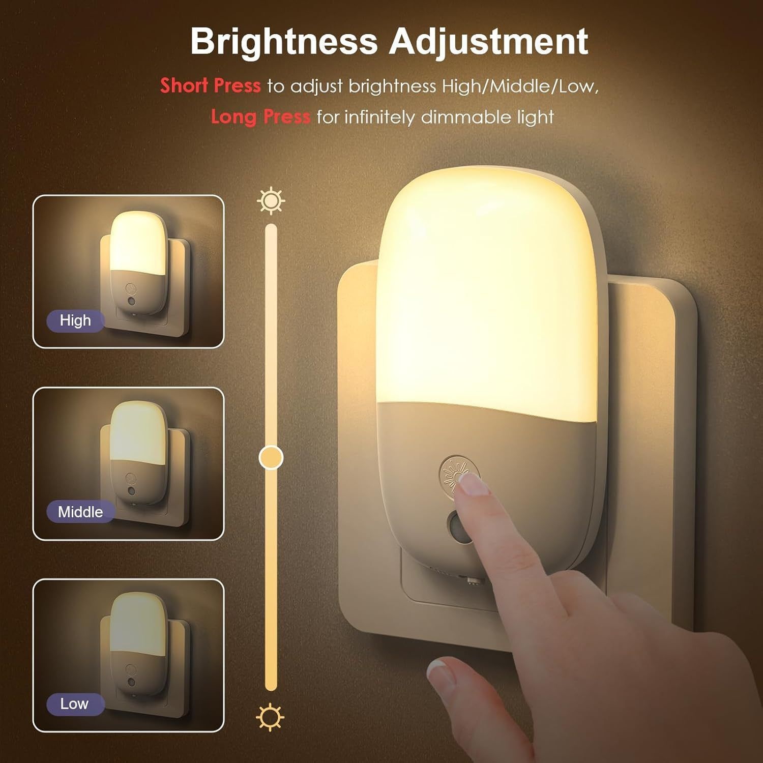 Foldable Plug-in Light-controlled Night Light photo 1
