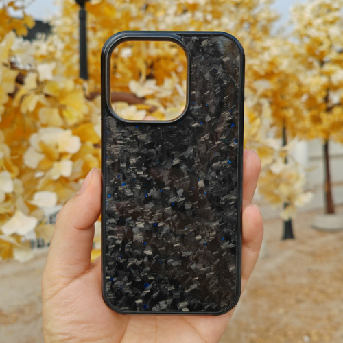 Gold Foil Carbon Fiber Forged Grain Phone Case photo 1