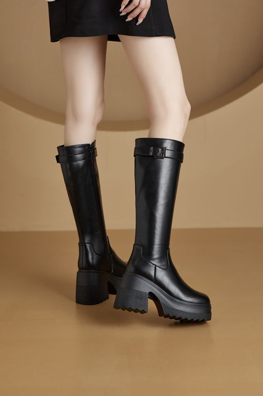 Women's Chunky-heeled Tall Height-increasing Boots With Thick Soles photo 5